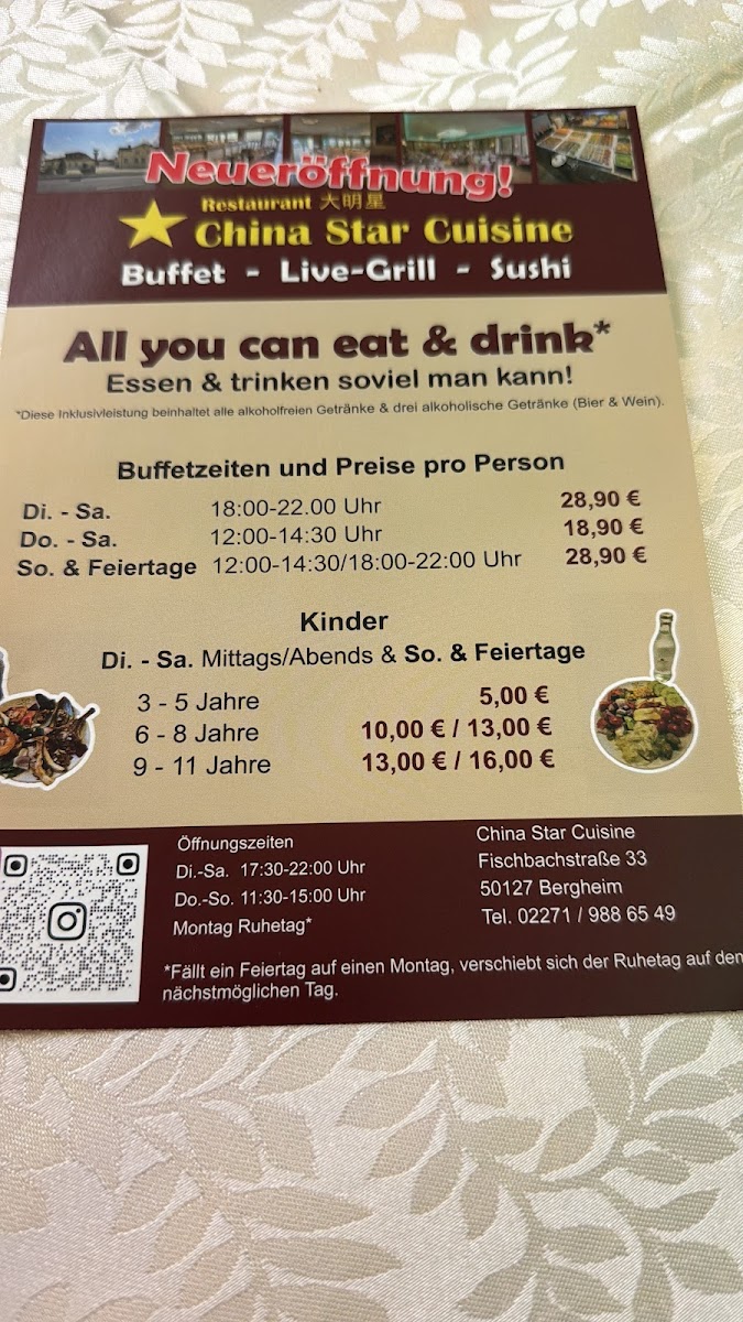 Menu China Star Cuisine - All You Can Eat & Drink-3